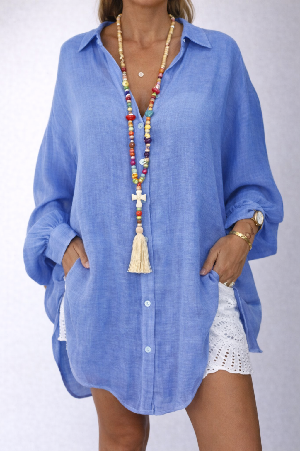 Cămașă relaxată din bumbac Cristina Gore inspirată de Pinterest