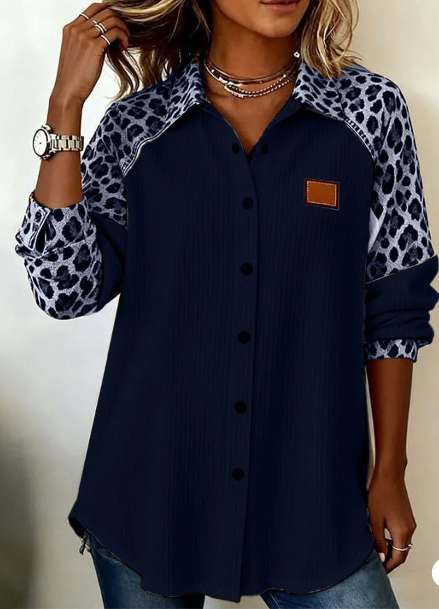 Bluză la modă cu rever imprimat de Cristina Gore