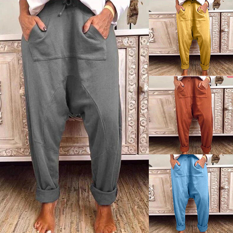 Chic Comfort Cristina Gore Lace Up Harem Pants