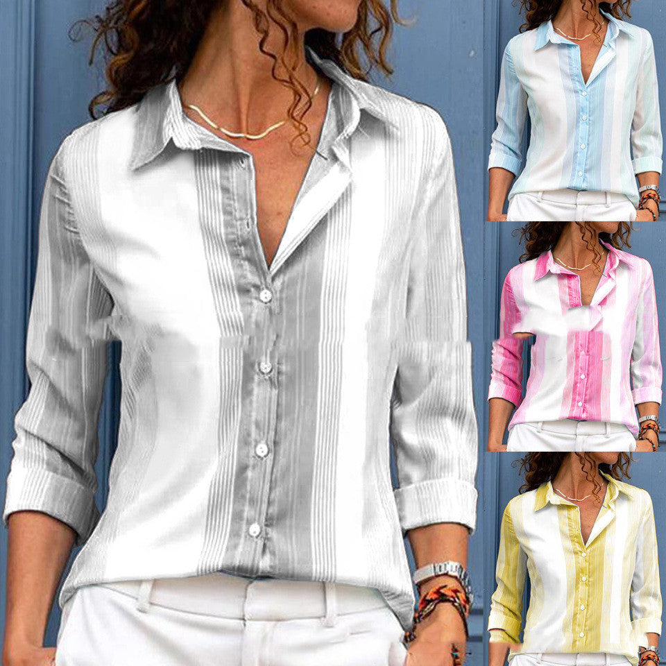 Striped Loose-Fit Blouse by Cristina Gore