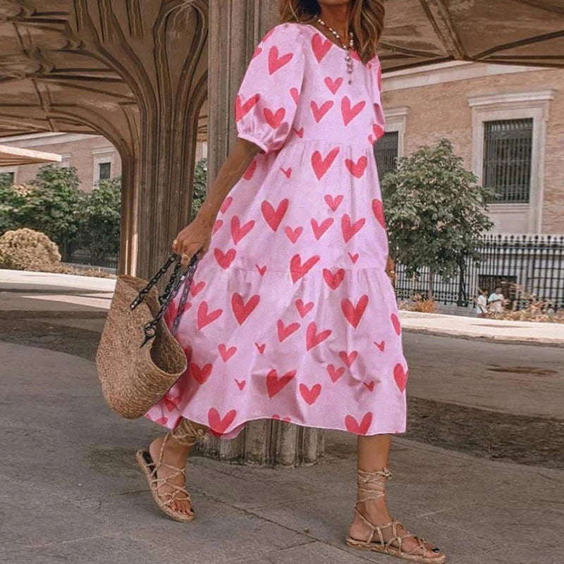 Rochie midi de vară cu imprimeu floral Cristina Gore