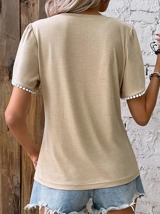 Tricou elegant de vară cu mânecă tip lalea Cristina Gore