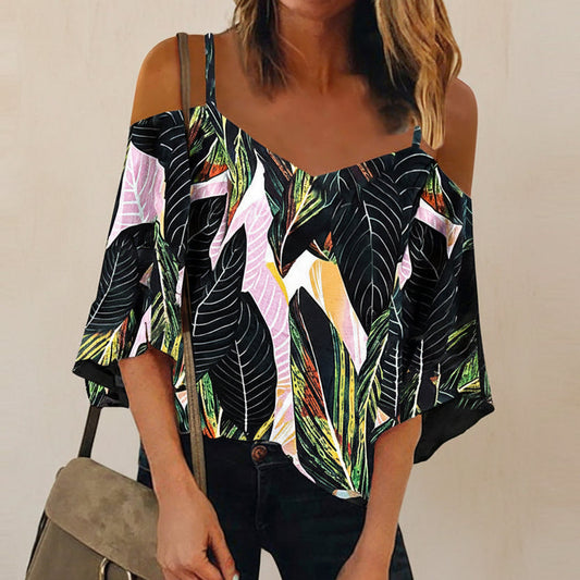 Bluză elegantă din șifon cu imprimeu Cristina Gore