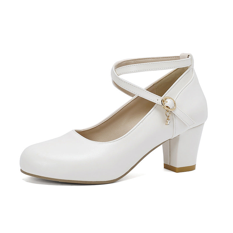 Pantofi Mary Jane eleganți cu toc gros de la Cristina Gore