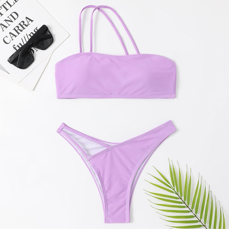 Set bikini elegant cu un singur umăr, de la Cristina Gore