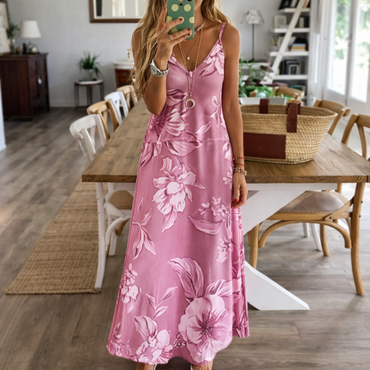 Rochie maxi cu decolteu floral de Cristina Gore