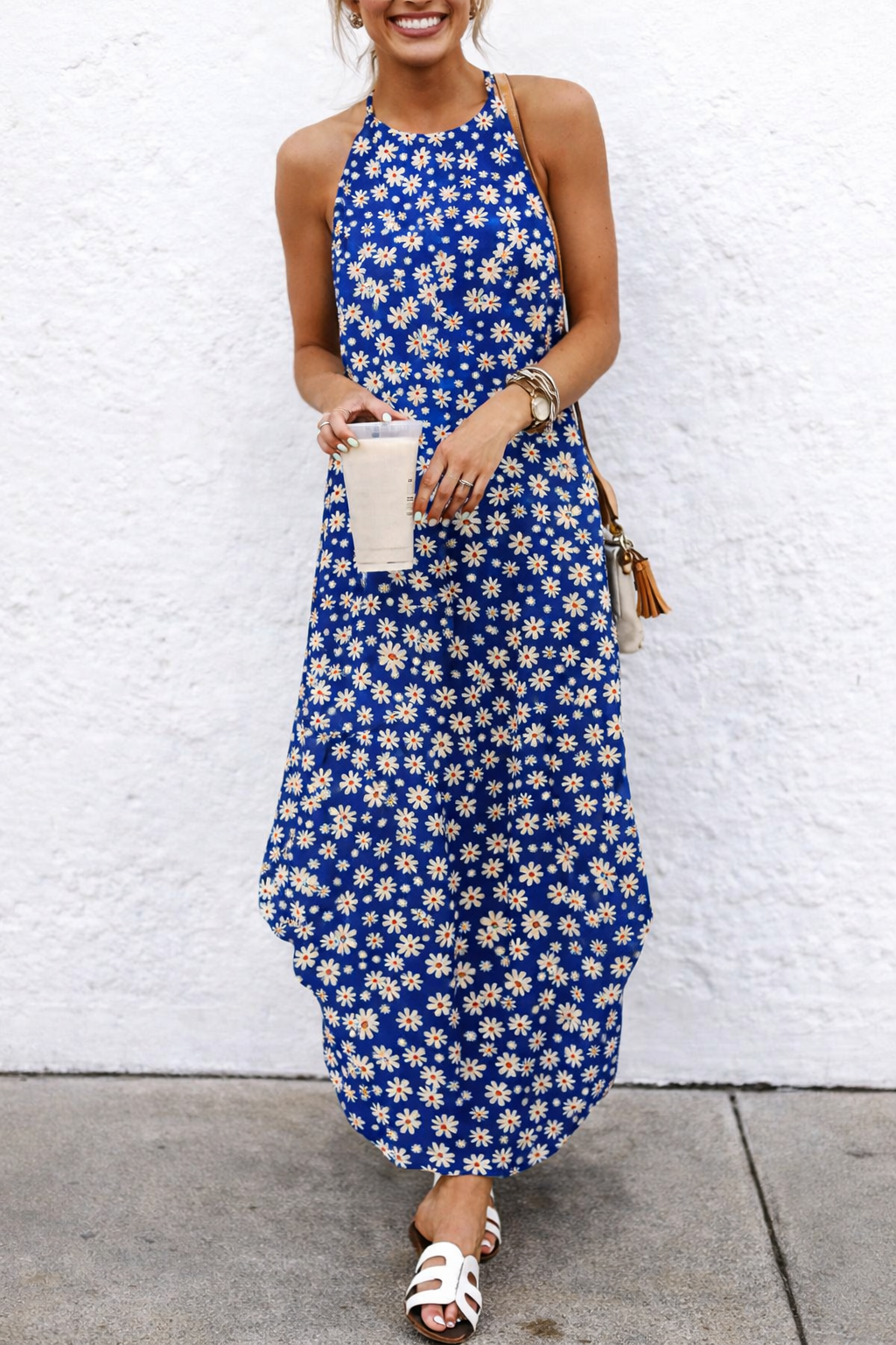 Rochie maxi cu imprimeu floral boem Cristina Gore