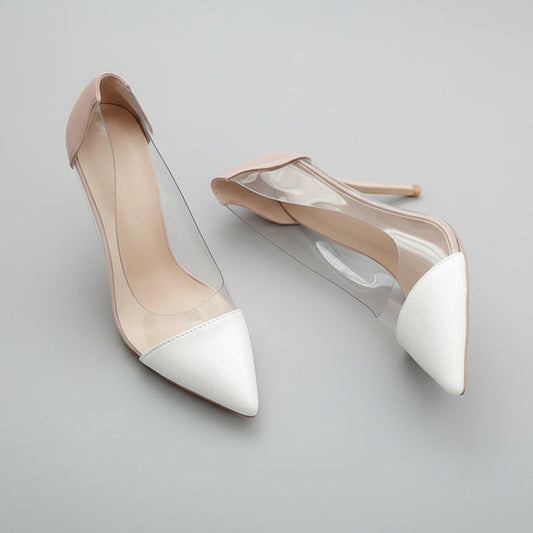 Tocuri stiletto transparente și elegante de Cristina Gore