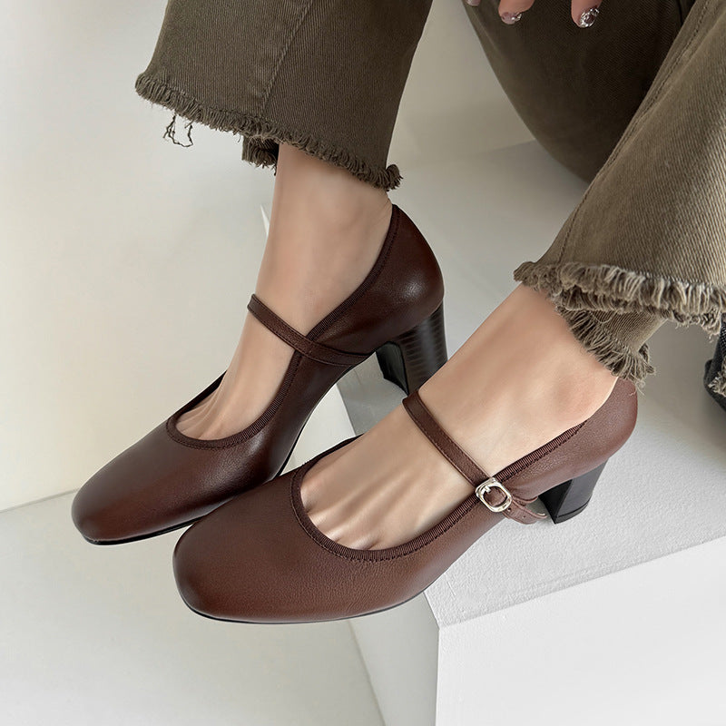 Retro Mary Jane Heels by Cristina Gore