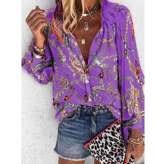 Cămașă cu imprimeu vibrant Cristina Gore Street Style