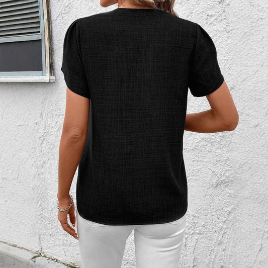 Bluză elegantă cu imprimeu Cristina Gore, cu pliuri pe umeri