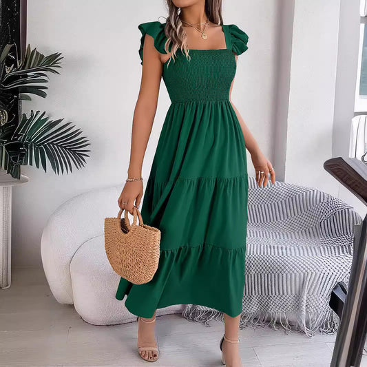 Rochie elegantă de vară midi fără mâneci de la Cristina Gore