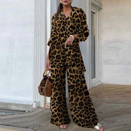 Set Cristina cu imprimeu leopard - Ținută elegantă, lejeră