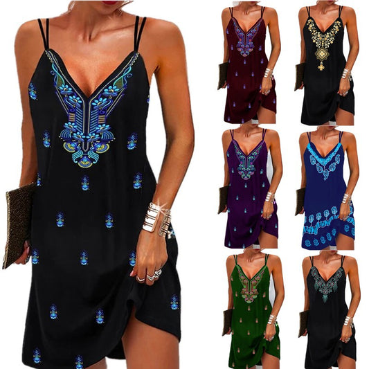 Rochie boho cu decolteu în V, colecția de vară Cristina Gore