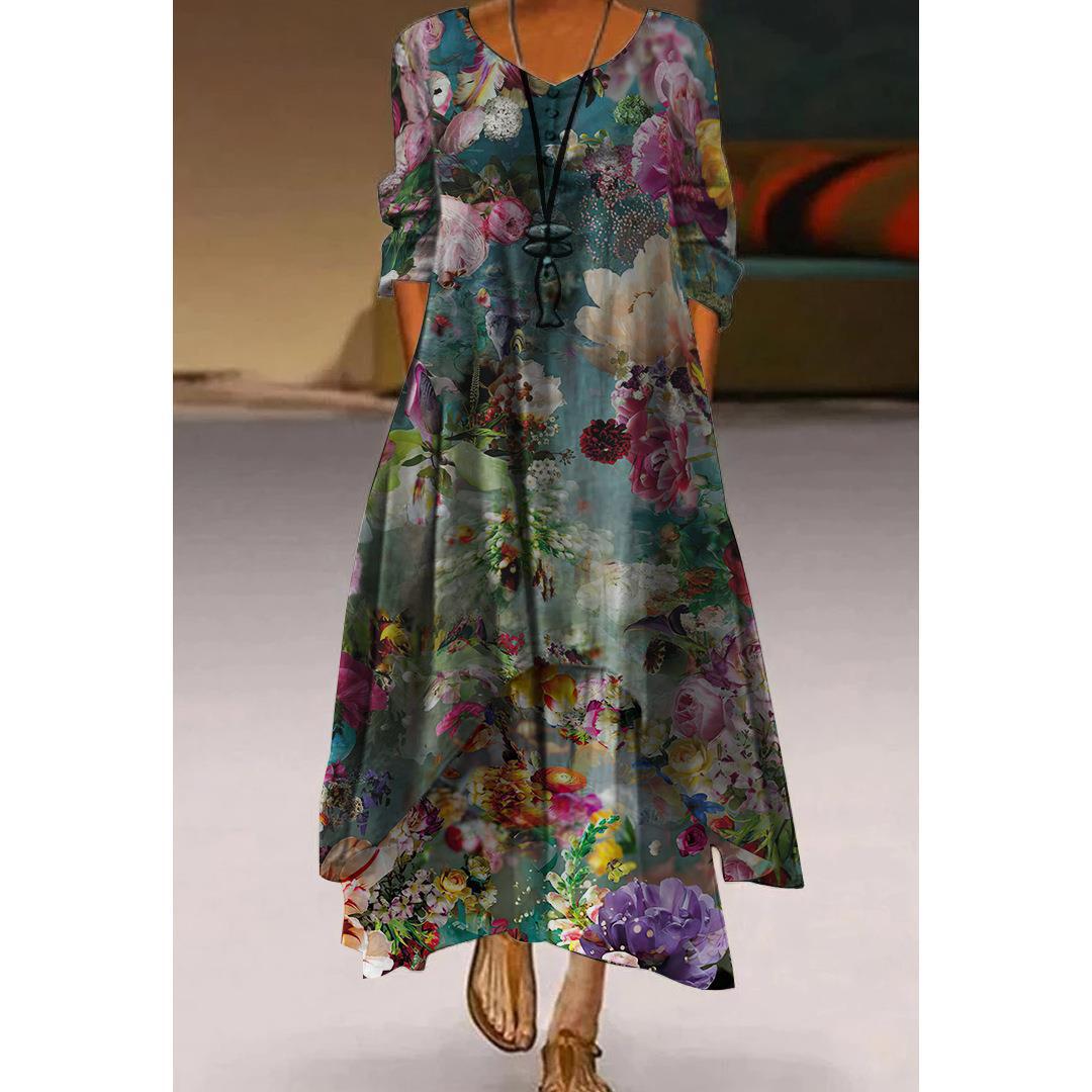 Rochie artistică florală leagăn de Cristina Gore