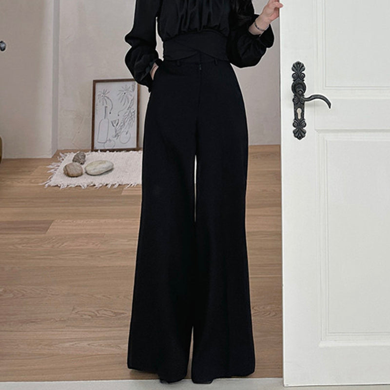 Pantaloni Cristina cu croi larg - Confort în stil coreean