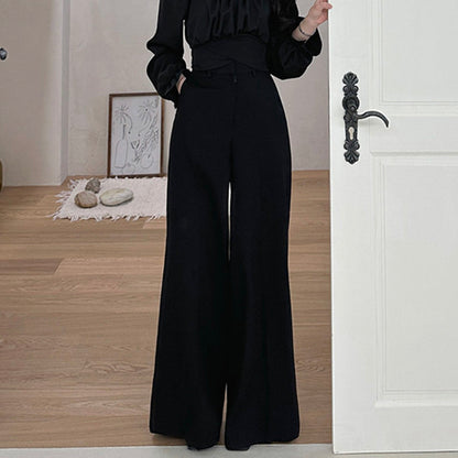 Pantaloni Cristina cu croi larg - Confort în stil coreean