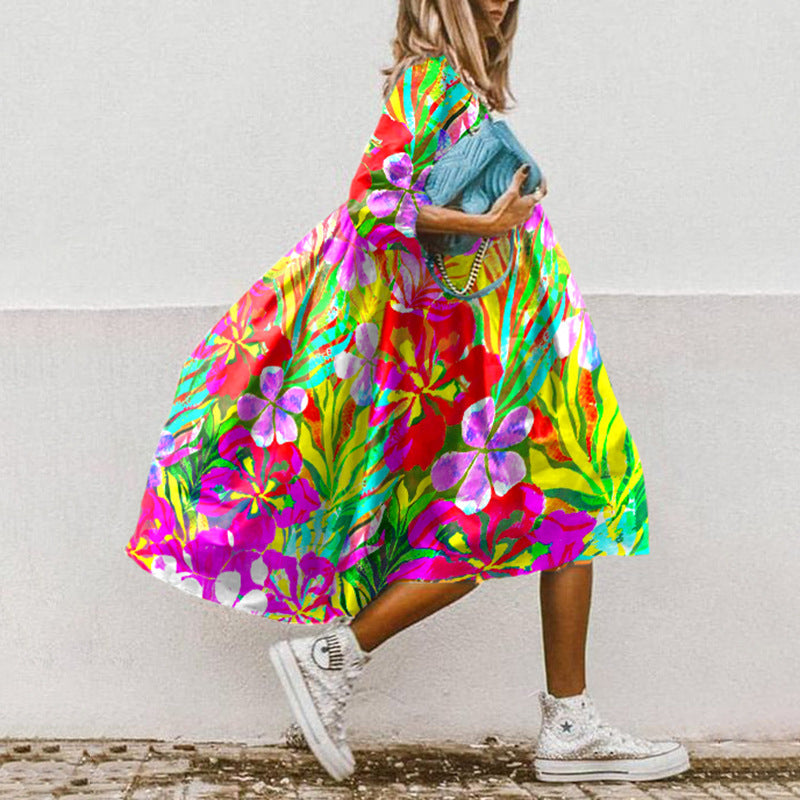 Rochie Cristina Sweet - Inspirație florală de vară, croială lejeră