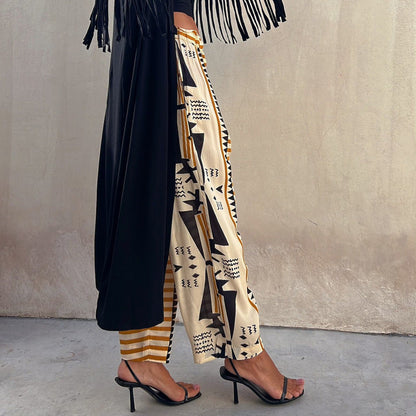 Pantaloni harem cu imprimeu boho Cristina Gore