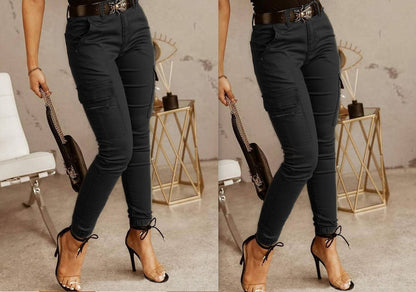 Pantaloni cargo Cristina - Talie joasă, buzunare practice