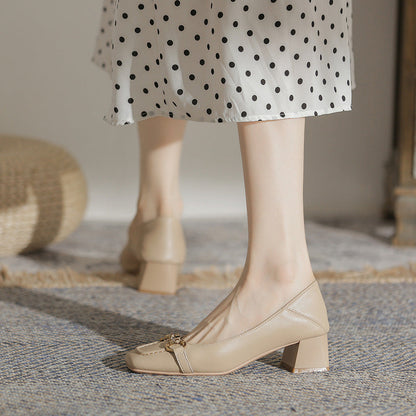 Elegant Square Toe Heels by Cristina Gore