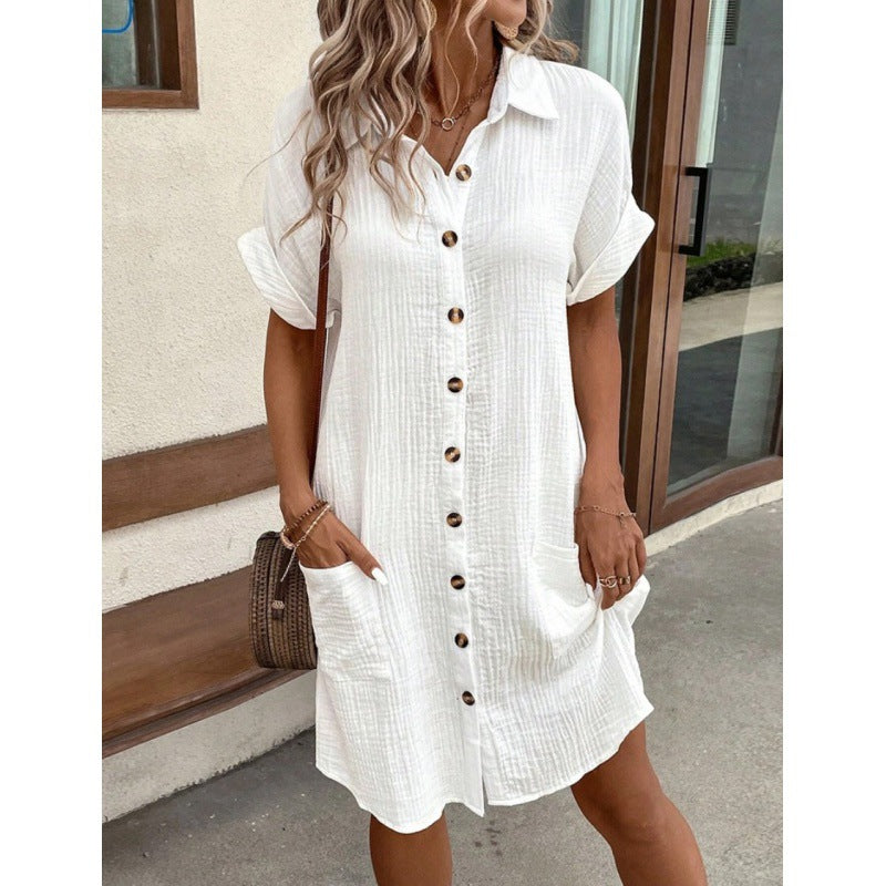 Rochie elegantă Cristina Gore din bumbac și in