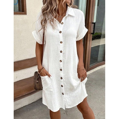 Rochie elegantă Cristina Gore din bumbac și in