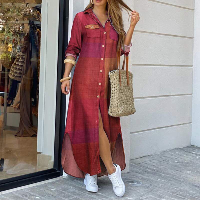 Rochie-cămașă cu imprimeu vibrant Cristina Gore