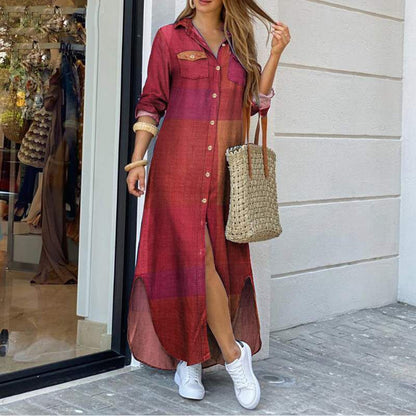 Rochie-cămașă cu imprimeu vibrant Cristina Gore