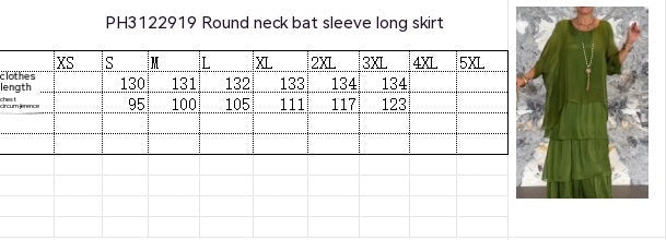 Rochie Cristina din șifon - Mâneci elegante cu model liliac