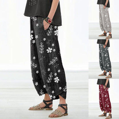 Floral Cotton Wide-Leg Pants by Cristina Gore