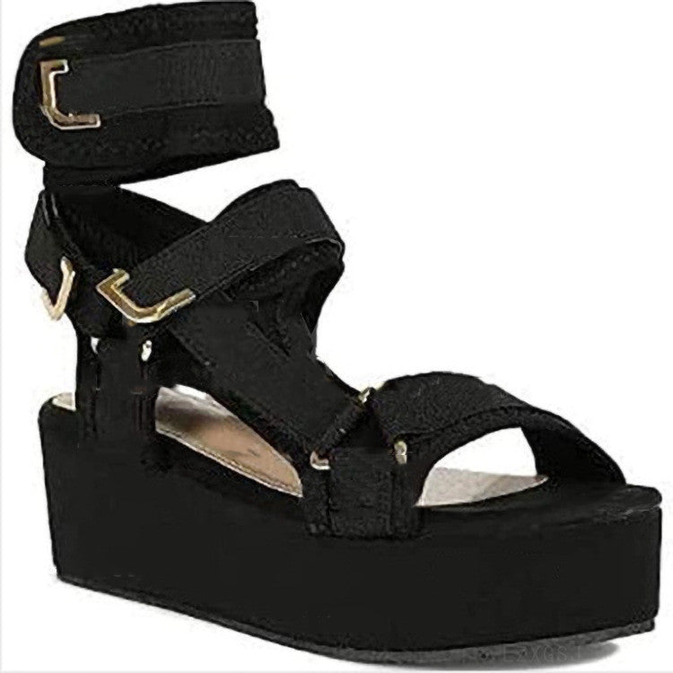 Sandale cu platformă Cristina - Imprimeu șarpe cu închidere cu velcro