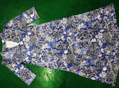 Rochie de petrecere Cristina - Croială trapez florală cu buzunare