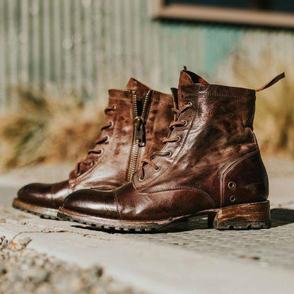 Ghete retro cu șireturi Cristina - Impermeabile și confortabile