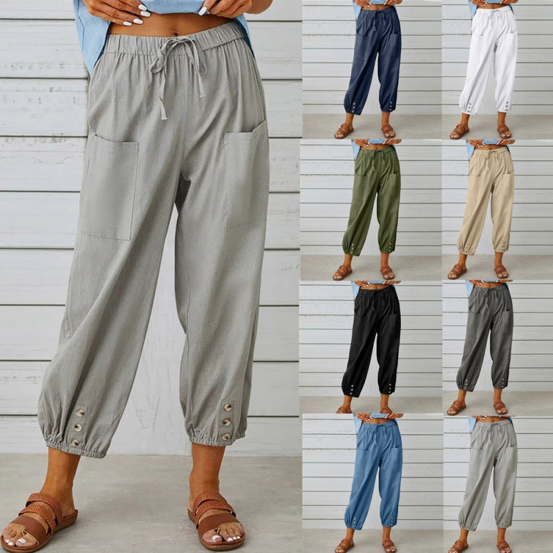 Relaxed Cotton Linen Pants Cristina Gore