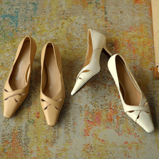 Elegant Leather Heels by Cristina Gore