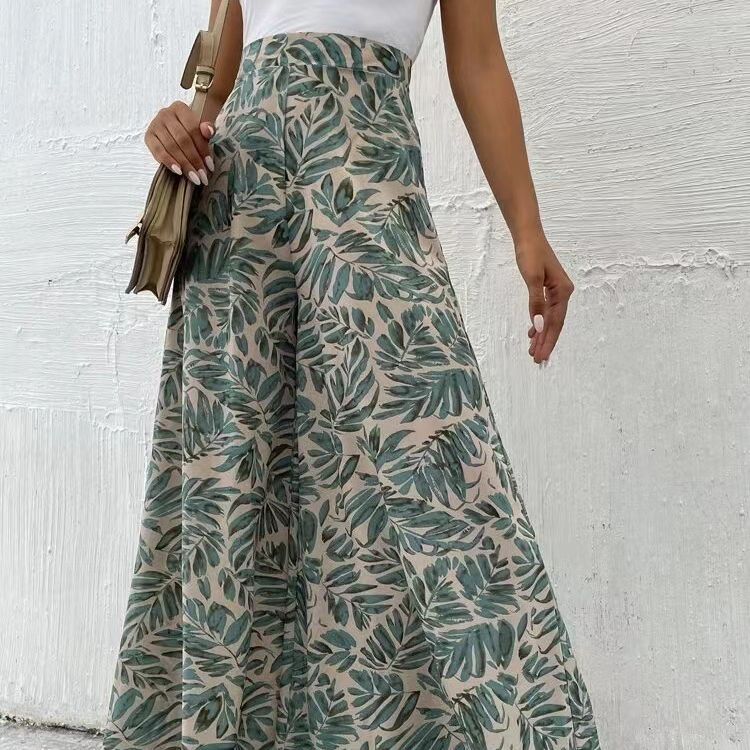Chic Floral Wide-Leg Pants by Cristina Gore