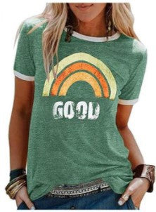 Tricou Cristina Good Vibes - Stil retro cu imprimeu
