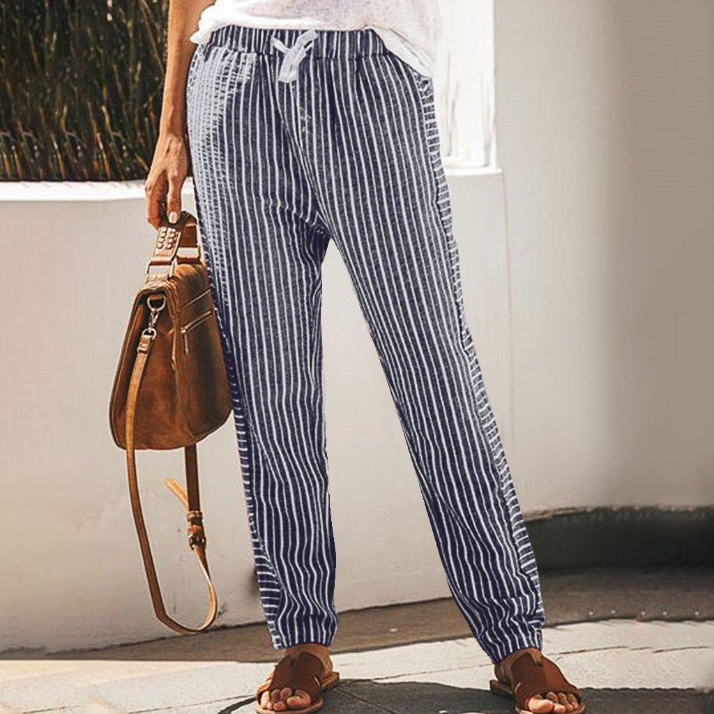 Pantaloni largi cu dungi, inspirați de Pinterest, de la Cristina Gore
