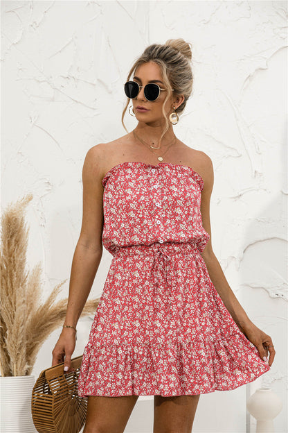 Floral Tube Top Dress by Cristina Gore