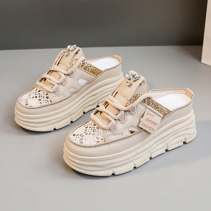 Sandale cu platformă Cristina - Stil casual cu model ajurat