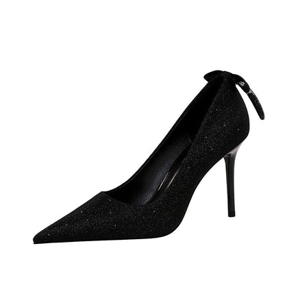 Tocuri stiletto aurii elegante de Cristina Gore