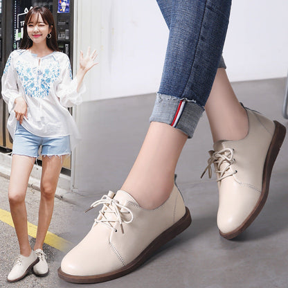 Pantofi retro confortabili din piele cu șireturi Cristina Gore