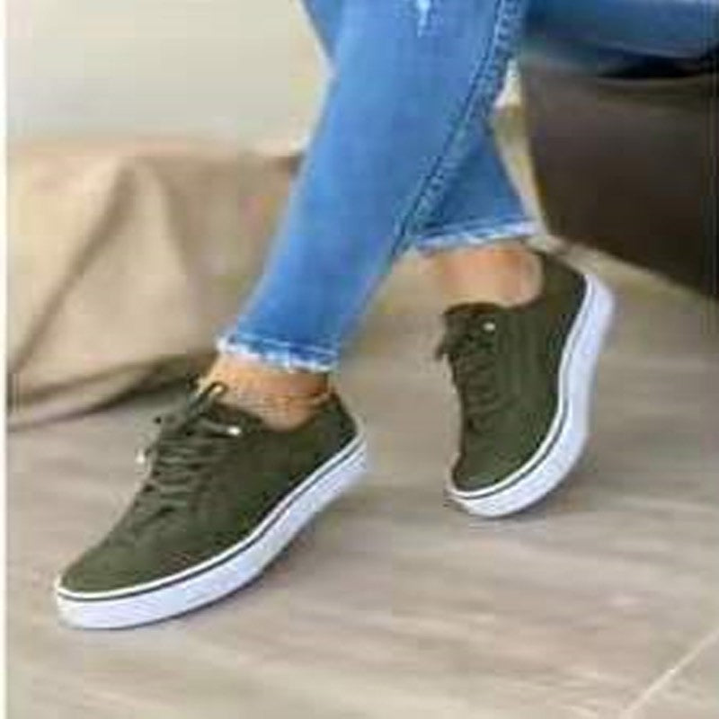 Teniși Cristina din viscoză - Maro simplu, vârf rotund