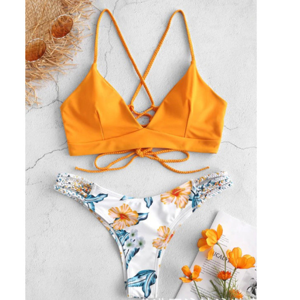 Set de bikini împletit Cristina Gore, inspirat de Pinterest