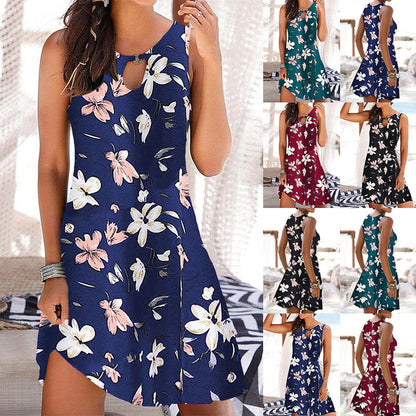Floral Print Cristina Gore Summer Sling Dress