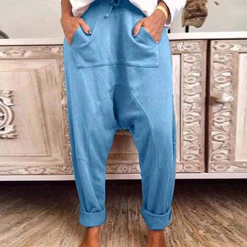 Pantaloni harem cu șireturi Chic Comfort Cristina Gore