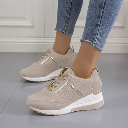 Chic Platform Lace-Up Sneakers by Cristina Gore