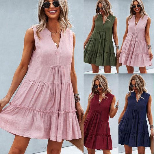 Chic V-Neck Sleeveless Dress by Cristina Gore