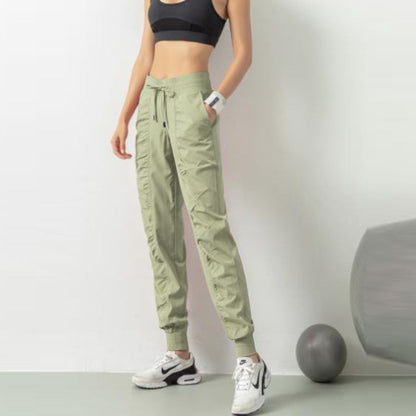 Pantaloni sport Cristina - Croială slim, stil harem șifonat